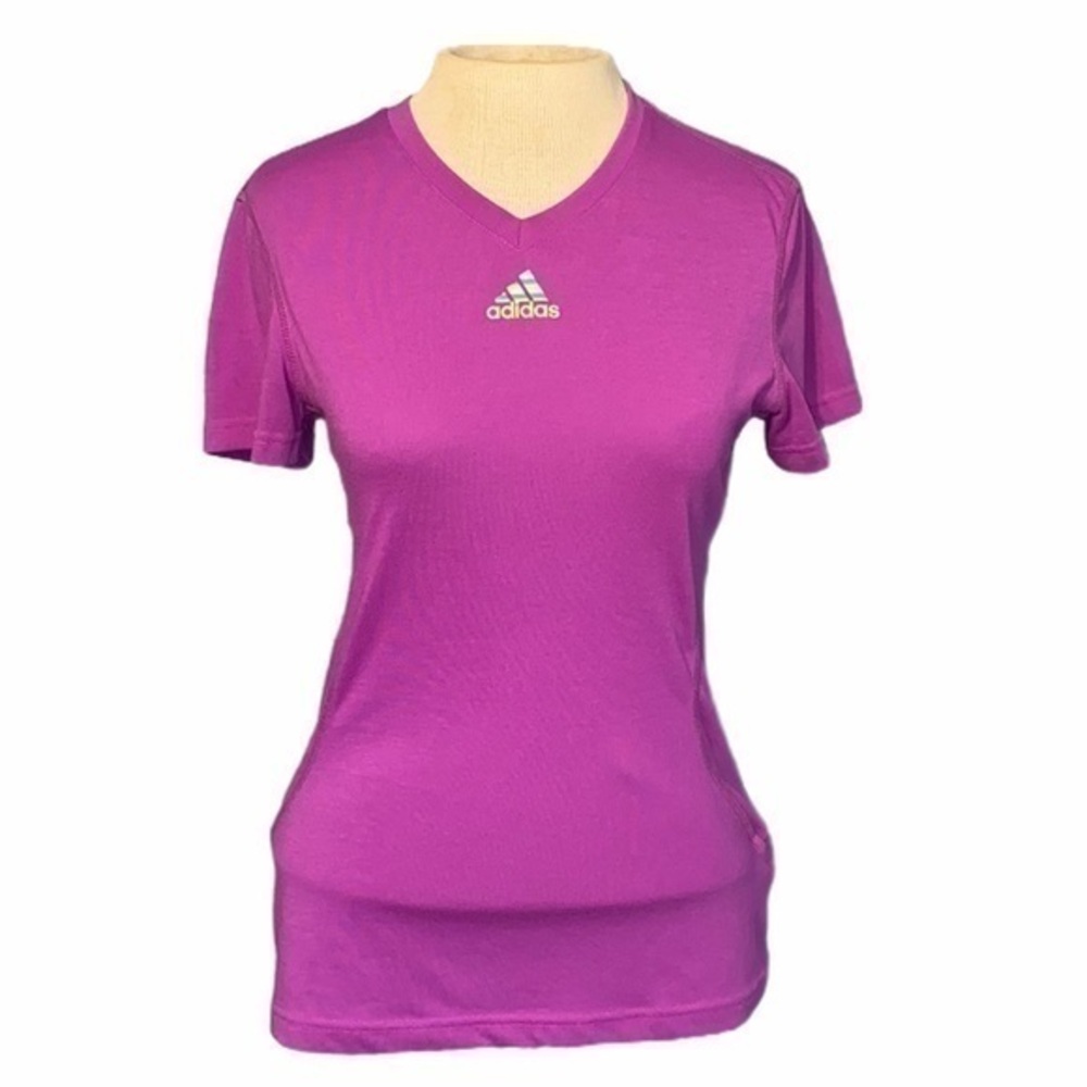 Adidas Climalite short sleeve shirt purple small